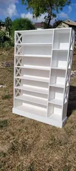 Wood-Mode Shoe Cabinet - White, 6 Shelves - 1