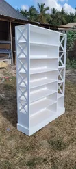 Wood-Mode Shoe Cabinet - White, 6 Shelves - 2