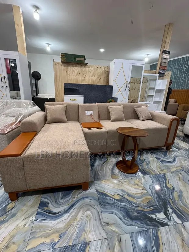 L-Shape Sofa with Coffee Table - Brand New - 1