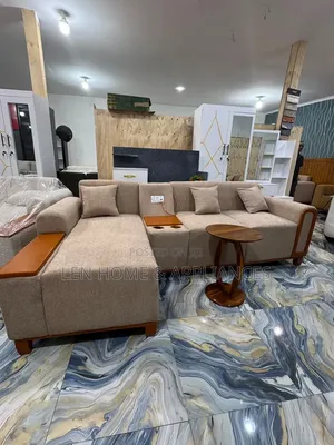 L-Shape Sofa with Coffee Table - Brand New