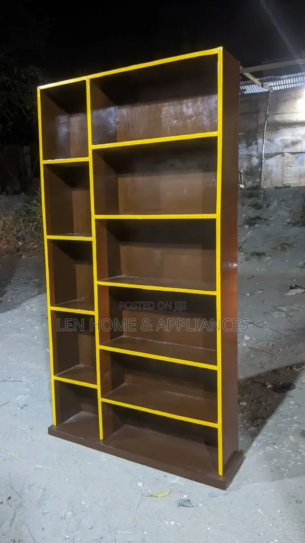 Shoe Rack - Chocolate & Yellow, 6 Shelves - 1