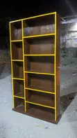 Shoe Rack - Chocolate & Yellow, 6 Shelves - 1