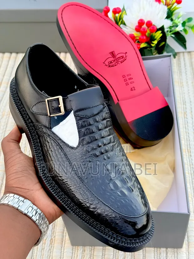 J.M. Weston Classic Black Leather Moccasins - 1
