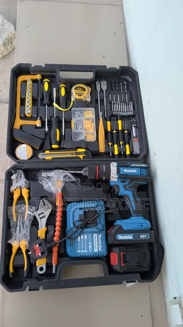 Brand New Cordless Drill Tool Box Kit - 1