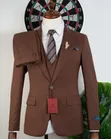 Men's 3-Piece Suit - Brown - 1