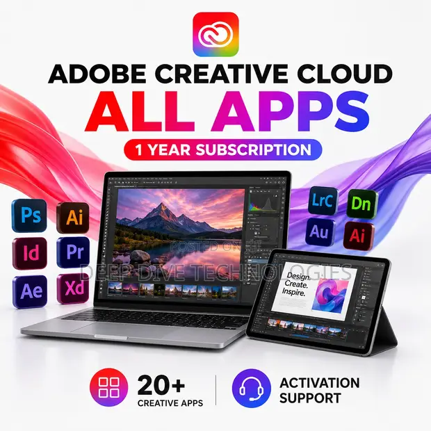 Adobe Creative Cloud All Apps - 1 Year License - 1