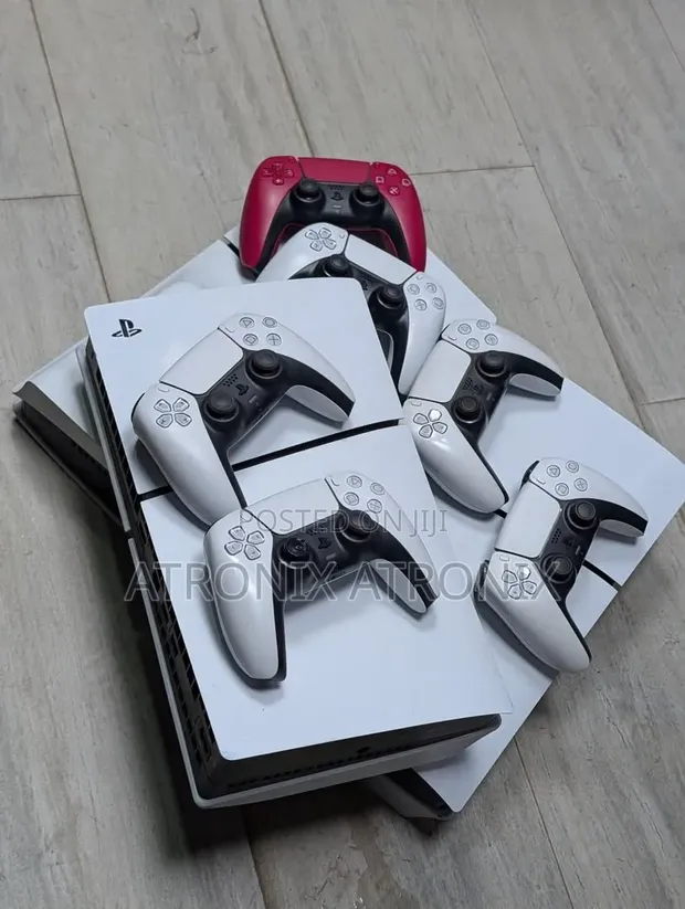 Sony PlayStation 5 Slim 500GB with 2 Controllers & 7 Games - 1