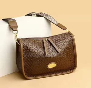 Chrisrosy Woven Leather Crossbody Handbag