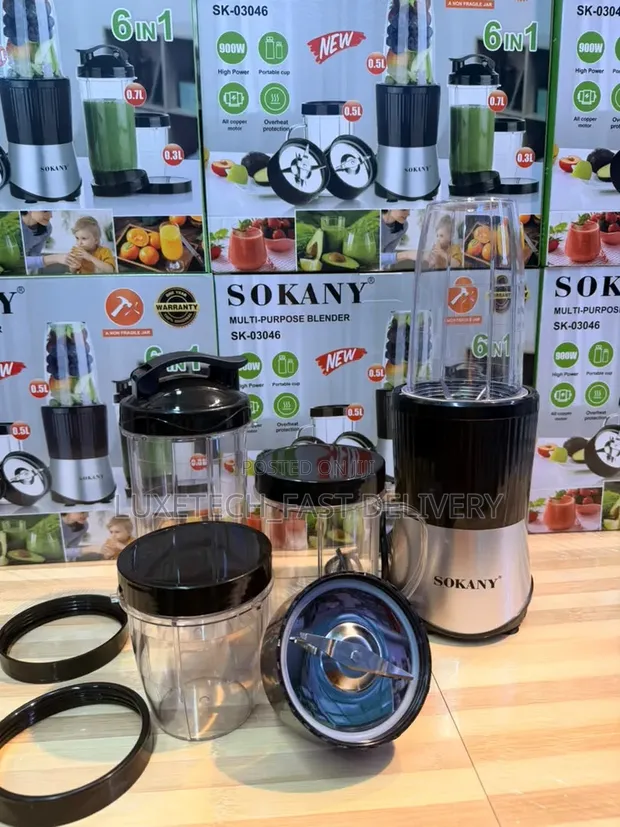 Sokany SK-03046 6-in-1 Multi-Purpose Blender 900W - 1