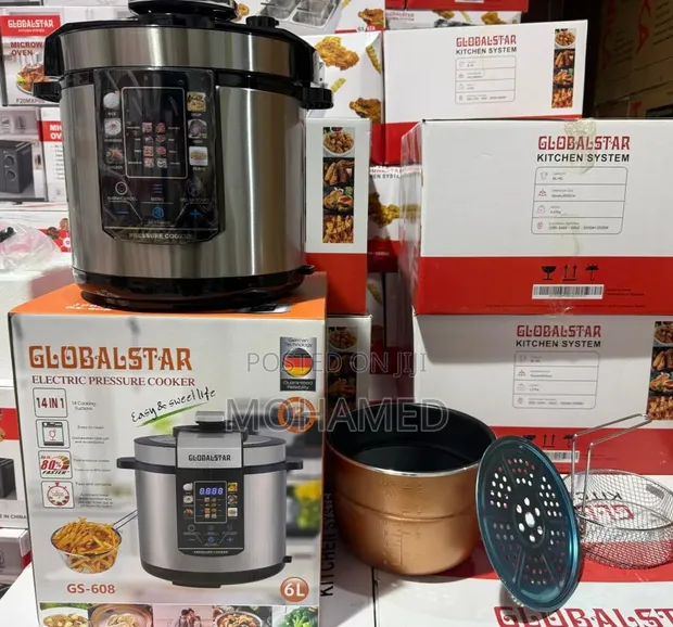 Globalstar GS-608 Electric Pressure Cooker - 6L - 1