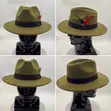 Kofia ya Fedora - Kilemba Kilichobanwa, Mkanda wa Faux Leather - 2