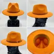 Kofia ya Fedora - Kilemba Kilichobanwa, Mkanda wa Faux Leather - 3