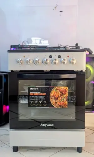Skywood Cooker 60x60: 3 Gas, 1 Plate ya Umeme, Oven ya 75L
