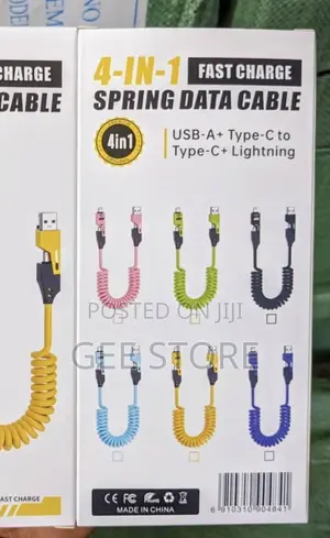 Kebo ya Kuchaji Haraka ya 4-in-1 ya Spring