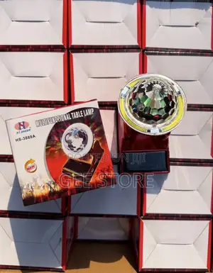 Mwanga wa Disco wa RGB na Taa ya Mezani wa Multifunctional wa Solar/USB (HS-3888A)