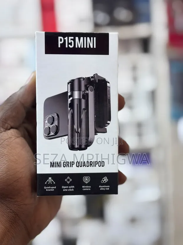 P15 Mini Grip Quadripod Selfie Stick & Tripod - 1