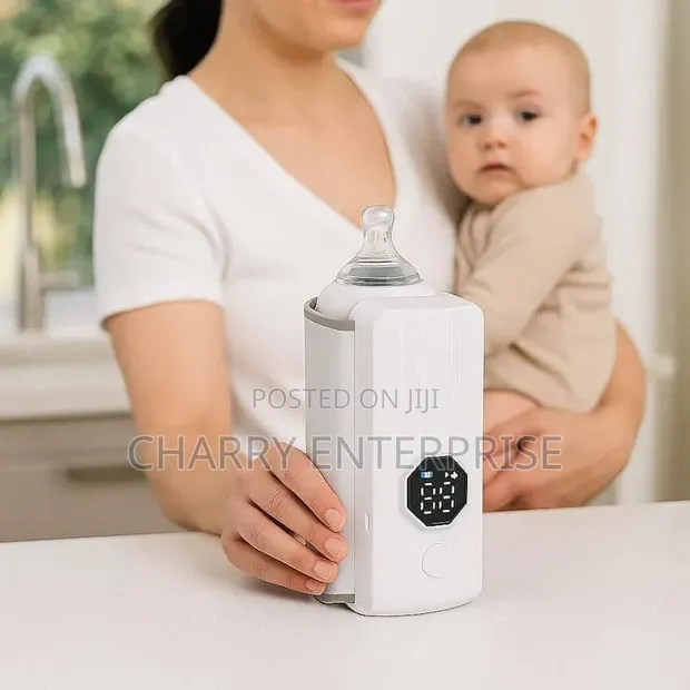 Portable Rechargeable Baby Milk Bottle Warmer with Digital Temp Display - 1