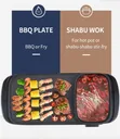 Sokany SK-2208 2-in-1 Electric Grill & Hot Pot Combo 1350W - 5
