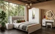 Complete Bedroom Set: Queen Bed, Wardrobe & Dressing Table - 2
