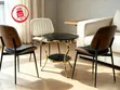 Modern Round Coffee Table Set with Marble-Pattern Accent Table & 3 Chairs - 2
