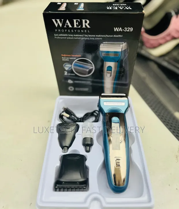 WAER 3-in-1 Mashine ya Kuchaji ya Kunyolea Ndevu, Nywele na Pua - 1