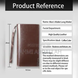 Men's Leather Clutch Bag / Long Wallet