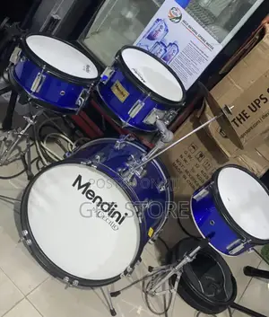 Mendini by Cecilio 16-Inch Metallic Blue Bass Drum