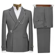Mario Casas Men's Suit - Gray, Brand New - 2