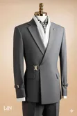 Mario Casas Men's Suit - Gray, Brand New - 4