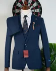 Men's Blue Suit - 3 Pieces - 1