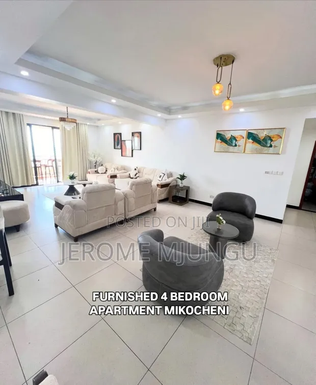 Furnished 4-Bedroom Apartment for Rent in Mikocheni - 1
