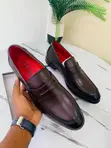 Clarks Loafers za Ngozi za Kawaida - Nyeusi & Kahawa - 4