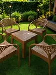 Brown Table with 4 Chairs - 1