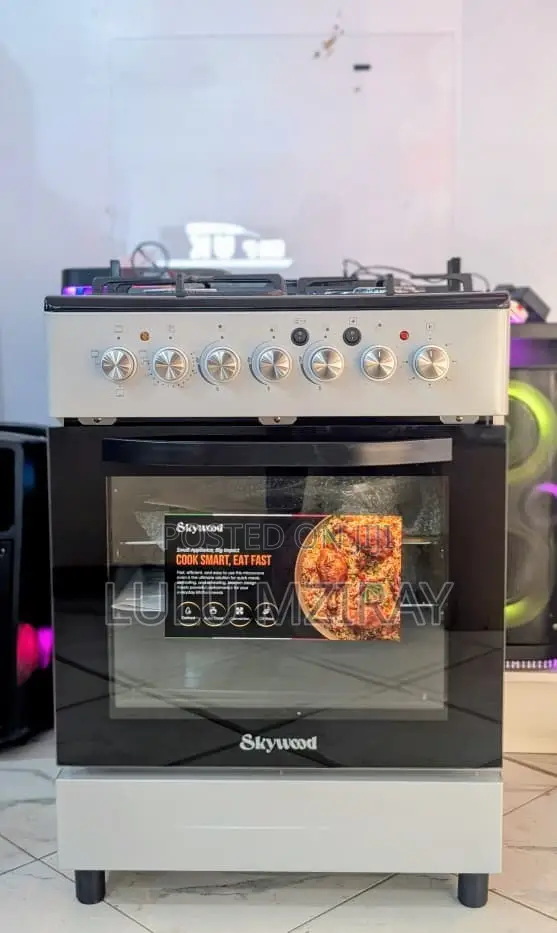 Skywood Cooker - 3 Gas Burner, 1 Electric Plate, Electric Oven - 1