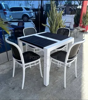 Plastic Table with 4 Chairs