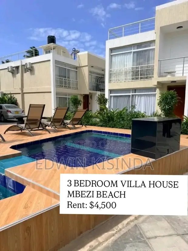 Furnished 3 Bedroom Villa for Rent, Mbezi Beach - 1