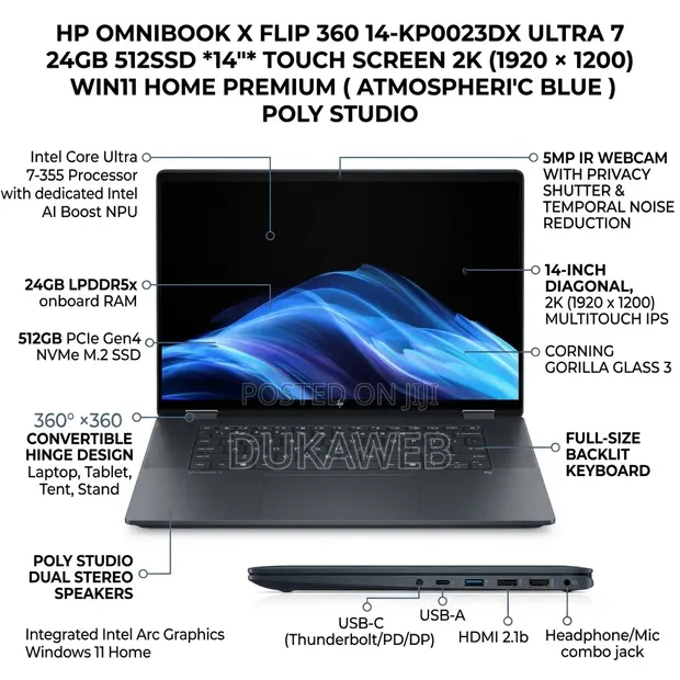 Laptop Mpya HP OmniBook X Flip 14" - 1