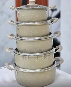 Non-Stick Sufuria Set with Glass Lids