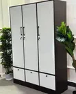 Three-Door Wardrobe with 2 Drawers - 2