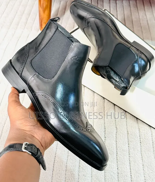 Black Leather Boots - Men's Size 40-44 - 1