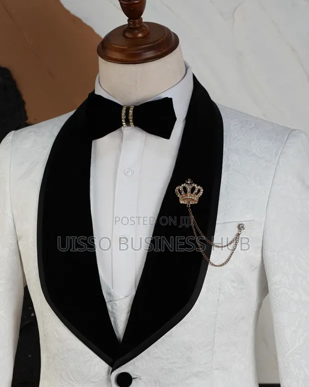 Mario Casas Black and White Suit - 1