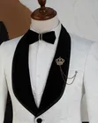 Mario Casas Black and White Suit - 1