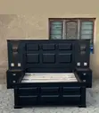 Solid Wood Bed Frame Full Set with Bedside Tables - 2
