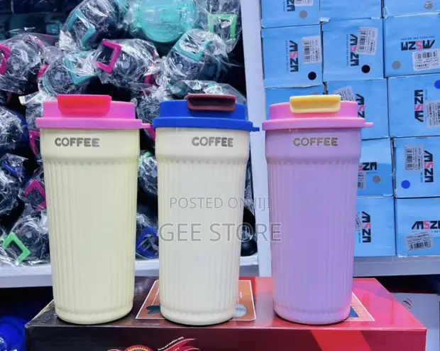 550ml Insulated Coffee Travel Mug - Pink Lid - 1