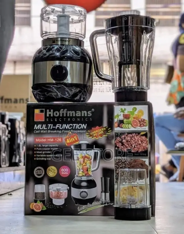 Hoffmans HM-126 4-in-1 Multi-Function Food Processor & Blender - 1