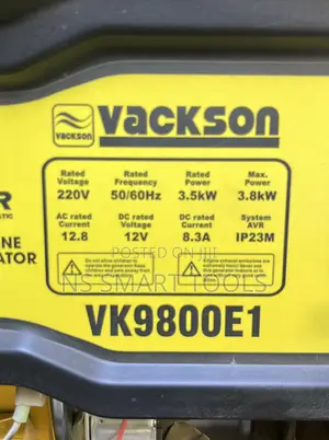 Vackson VK9800E1 Gasoline Generator