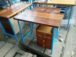 Wooden Table with Metal Legs - 4