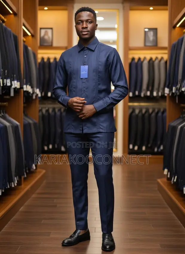 Men's Premium Pintuck Shirt & Trouser Set - 1