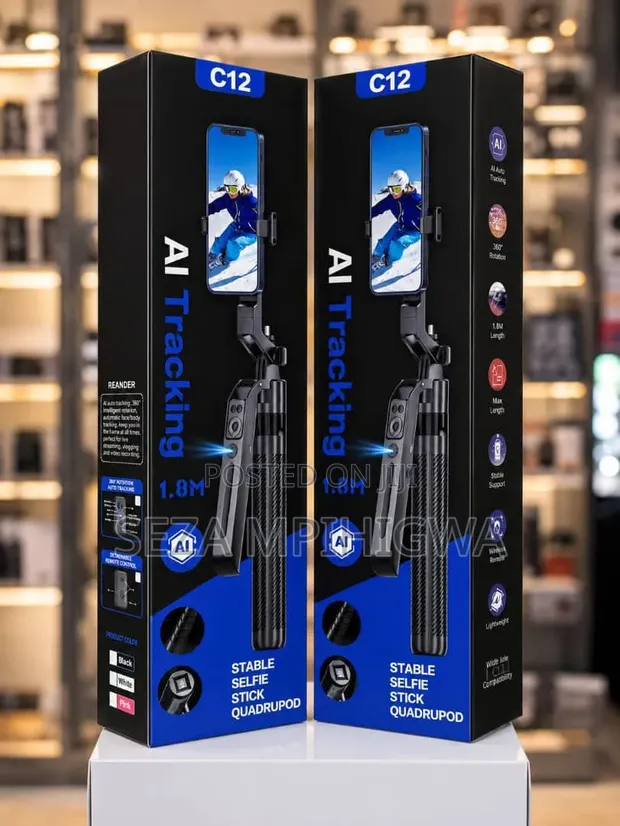 AI Tracking Selfie Stick C12 - 1.8m - 1