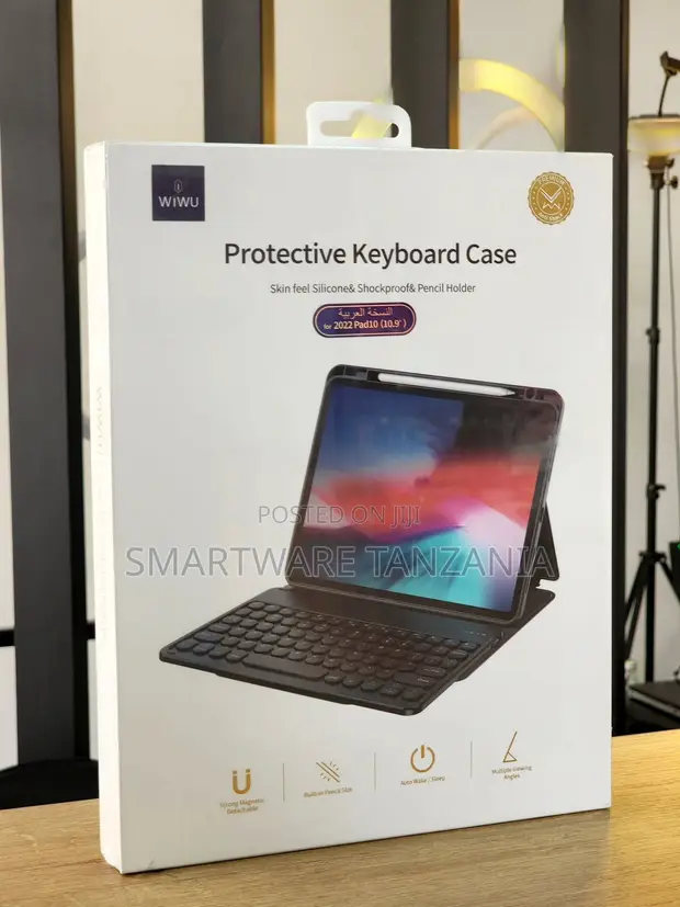 WIWU Kesi ya Kibodi ya Kinga kwa iPad 10.9" 2022 yenye Kipochi cha Penseli - 1
